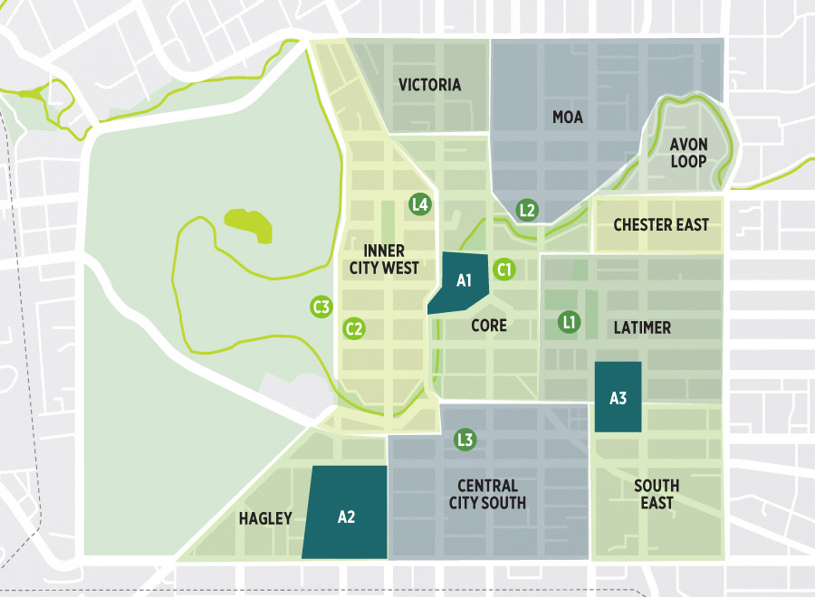 christchurch central map