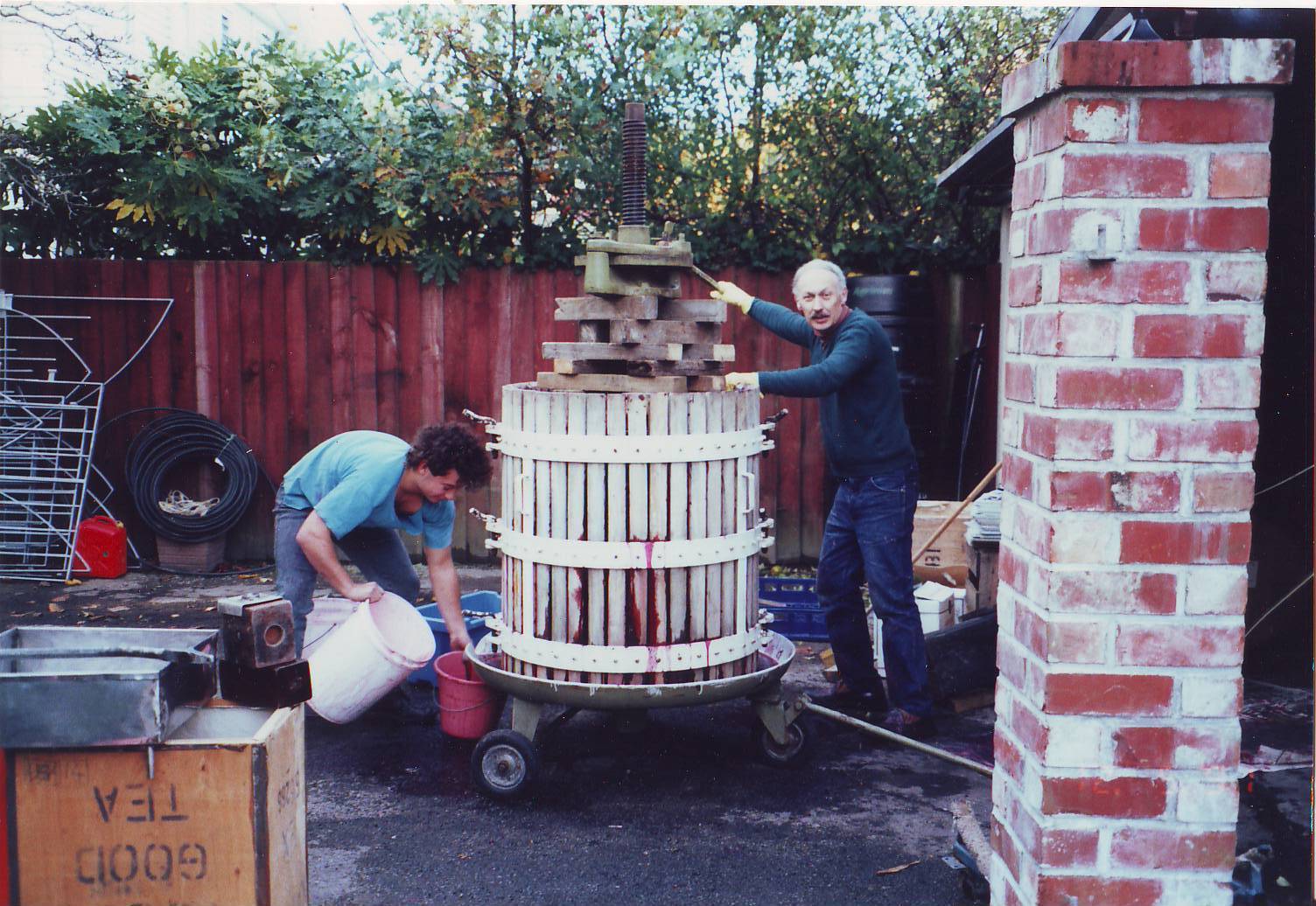 Ivan Donaldson making the first vintage. Ivan Donaldson making the first vintage