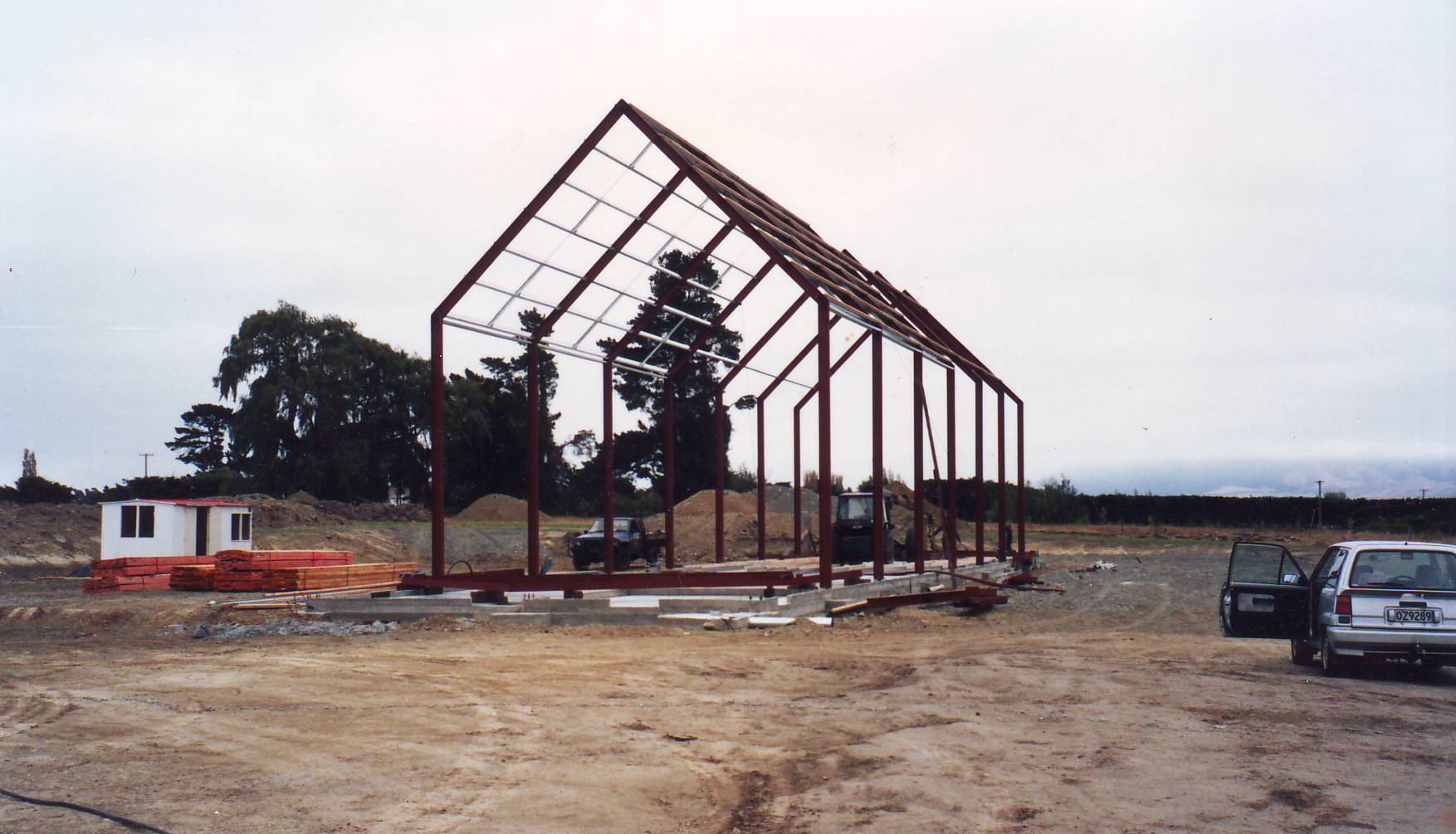 Constructing Pegasus Bay Winery. construction of winery