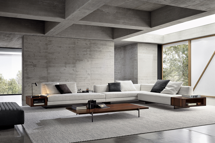 The Roger seating system, by architect and designer Rodolfo Dodorni in collaboration with Minotti, from ECC. The Roger seating system