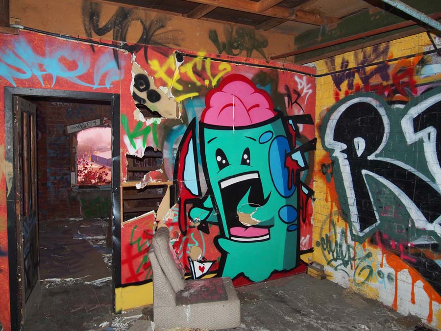 Graffiti inside The Mill