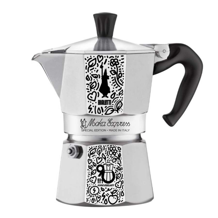 Bialetti x Mr Doodle Moka Express 3 cup RRP99
