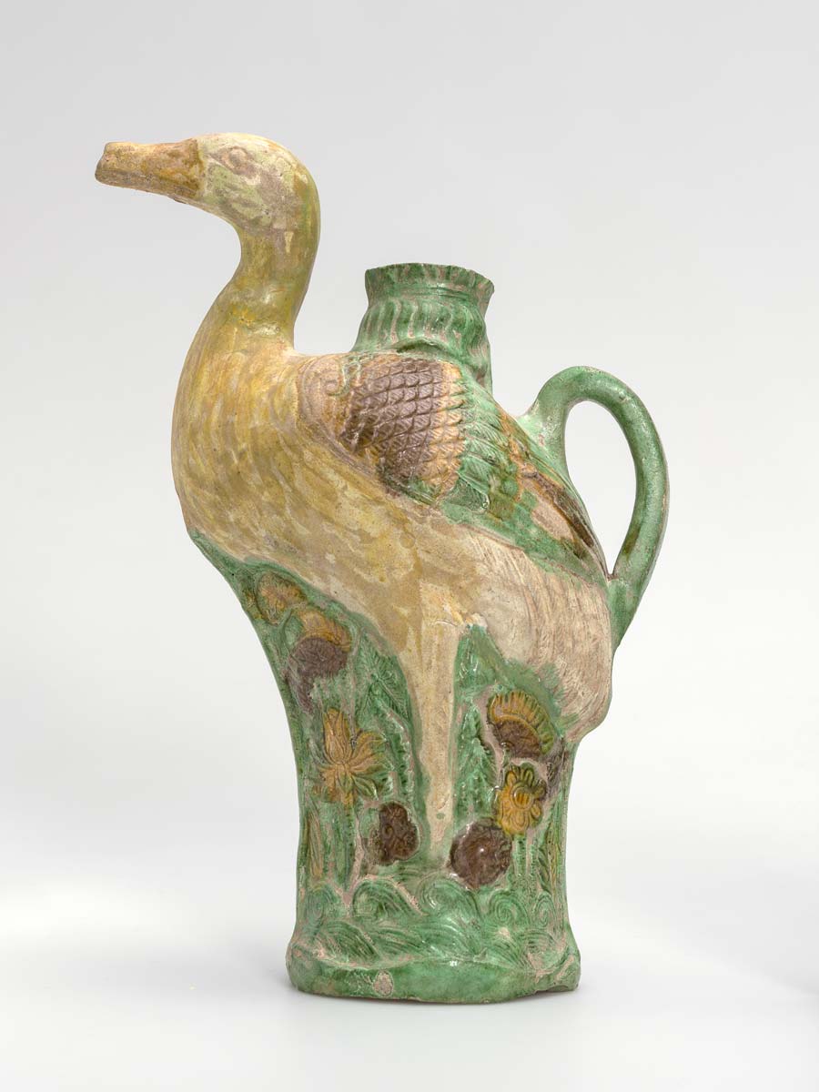 Duck shaped ewer (Ming Dynasty), Unknown Artist, c. 1400-1500 @ Out of Time exhibition. exhibition out of time duck shaped ewer