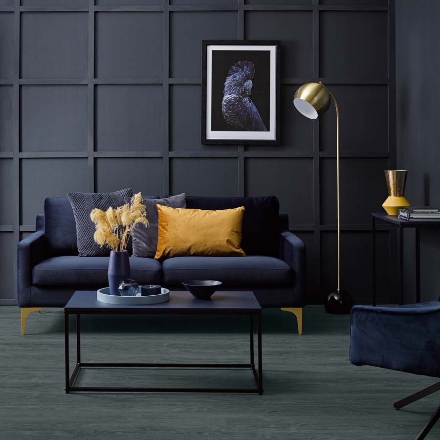 Styling: Vanessa Nouwens. Image credit: Melanie Jenkins Vanessa NouwensbluelivingResene Twilight ZoneGreywashCrowsheadIndian InkKing TideExcaliburphoto Melanie Jenkins PT3