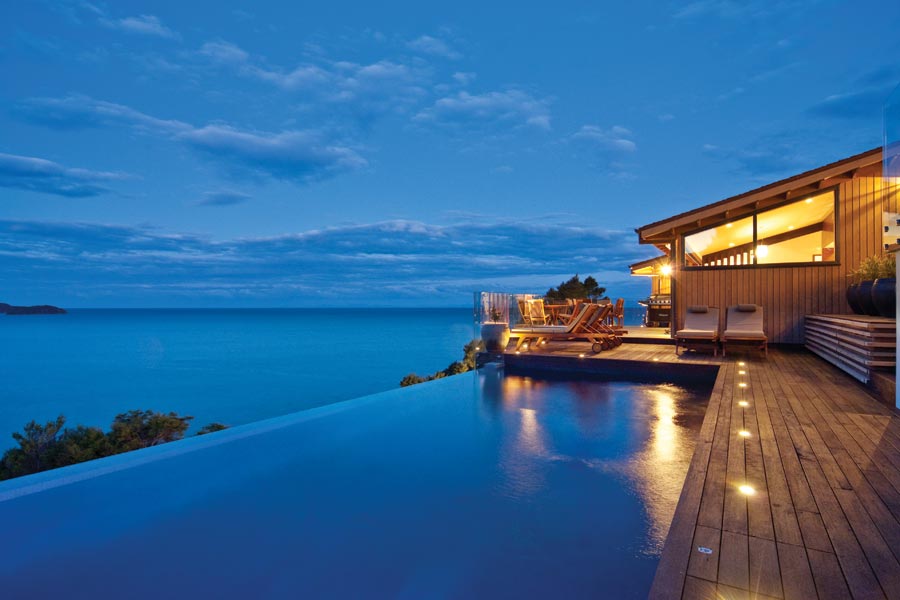 Split Apple Retreat, Abel Tasman Split Apple Retreat View from Infinity Pool