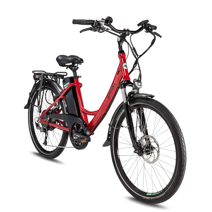 eZee Sprint T4 Electric Bike Sprint T4 RWD Red 3Q copy