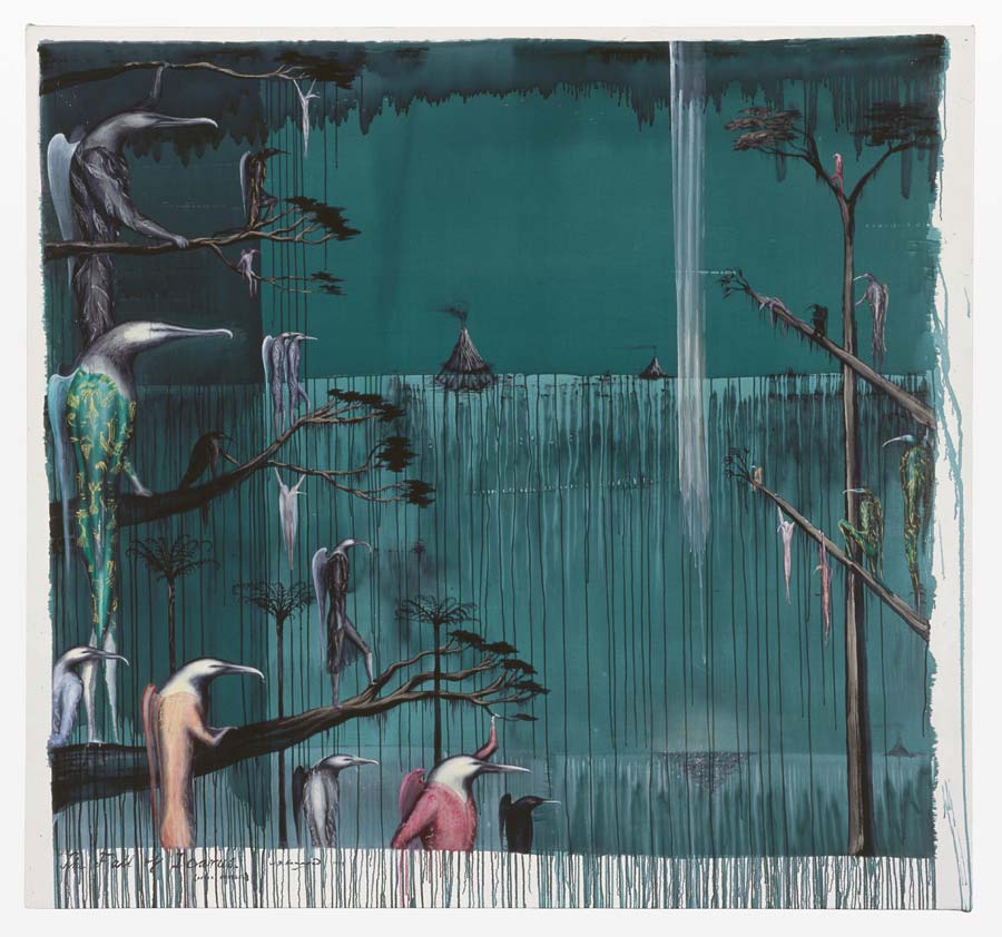 Bill Hammond The Fall of Icarus 1995. Acrylic on canvas. Collection of Christchurch Art Gallery Te Puna o Waiwhetū. Purchased 1996 bill hammond