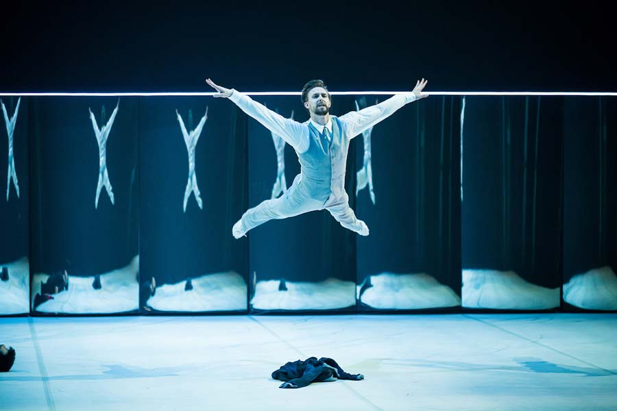 Image credit: Stephen A'Court. Dancer: Principal Paul Mathews RNZB Principal Paul Mathews in Black Swan White Swan by Mario Radacovsky image Stephen ACourt
