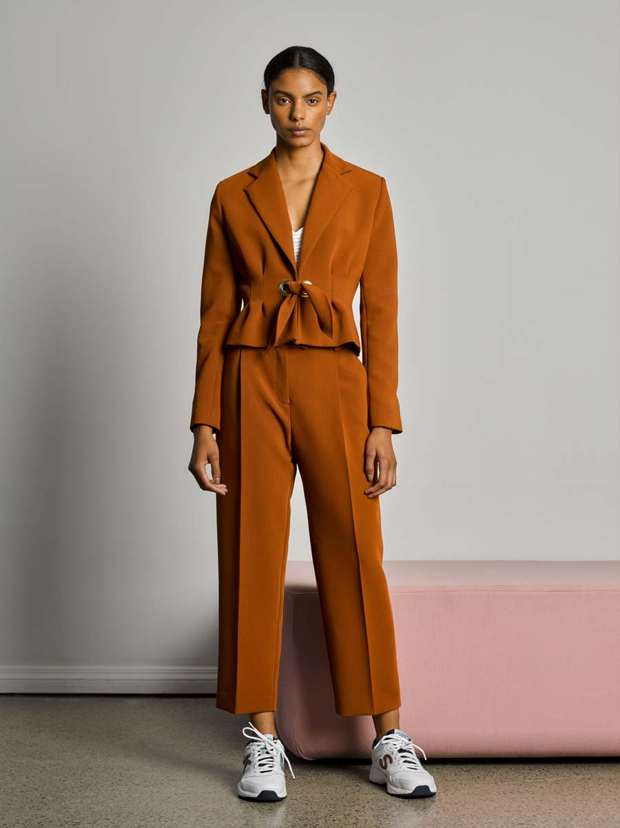 SS19 top 5 #3: Tobacco suit – Lynne jacket and Lorna trouser kates ss19 top 5 number 3