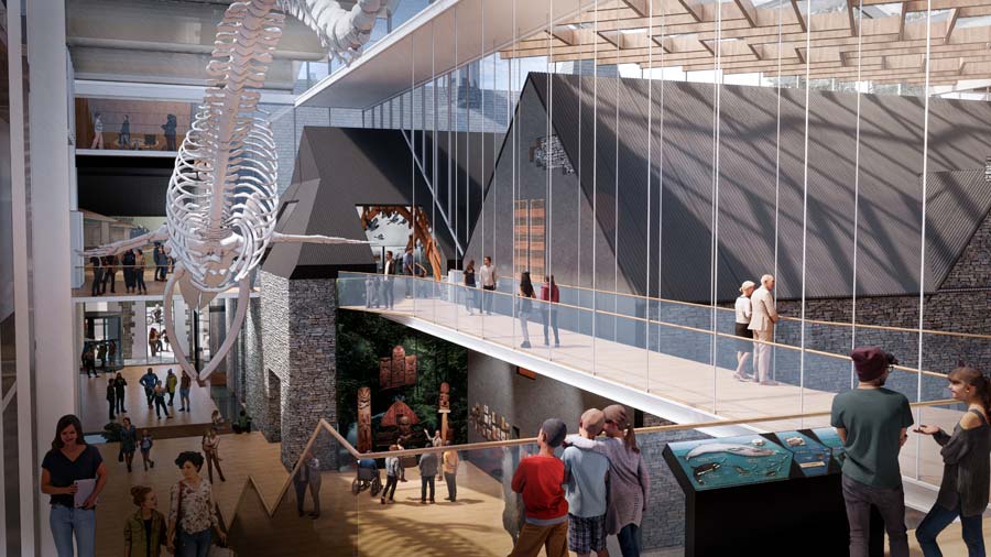 Museum redevelopment concept. Image: Athfield Architects 20 02 CM Atrium Interior View