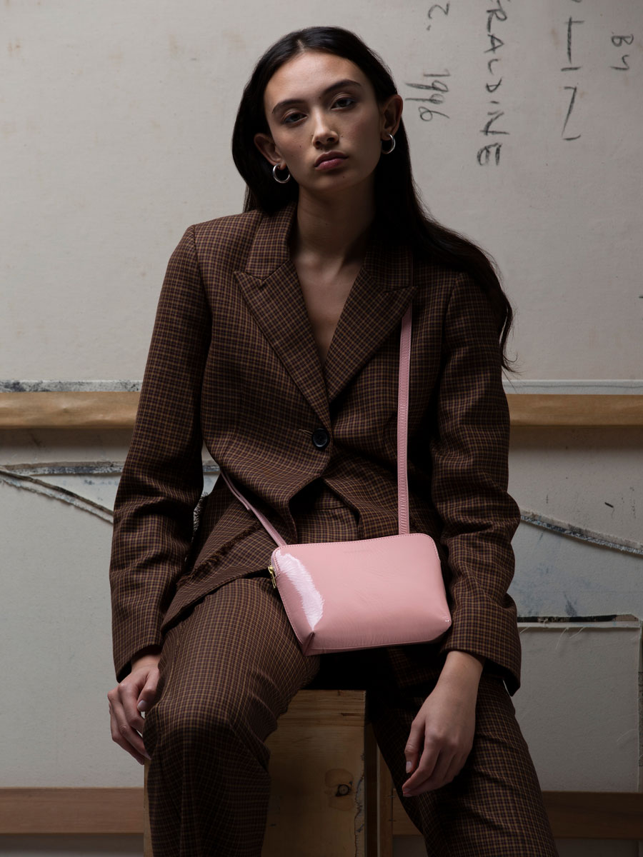 Cubby Patent Mushy Blush styled by Paris Mitchell and shot by David Santana David